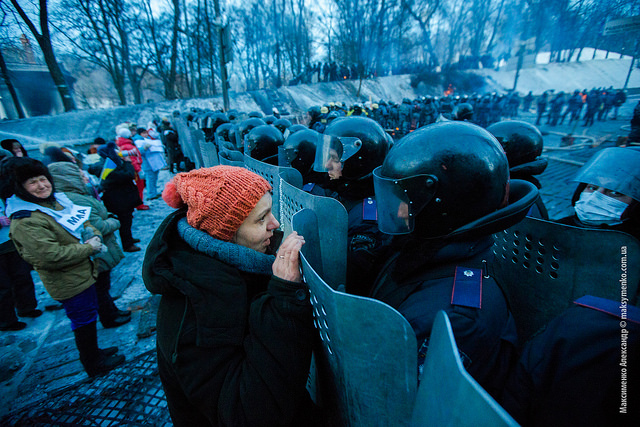 Protesters in Kiev