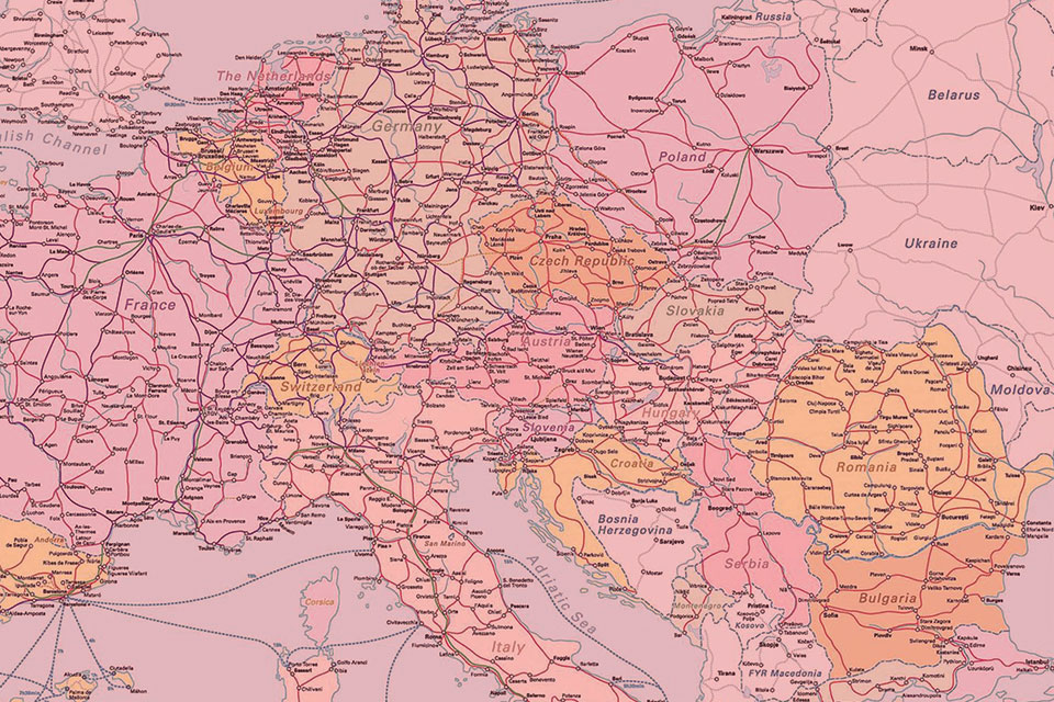 Map of Eastern Europe