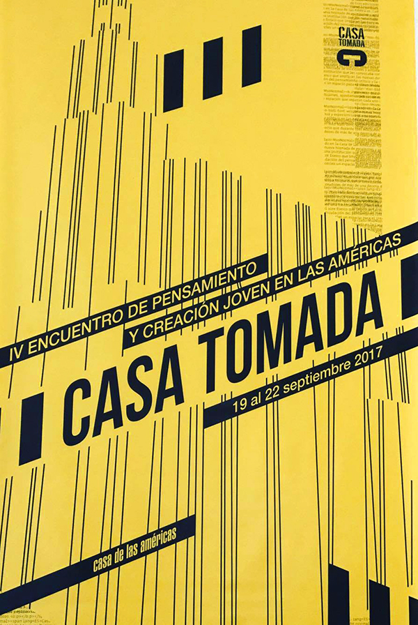 Casa Tomada poster in yellow and black