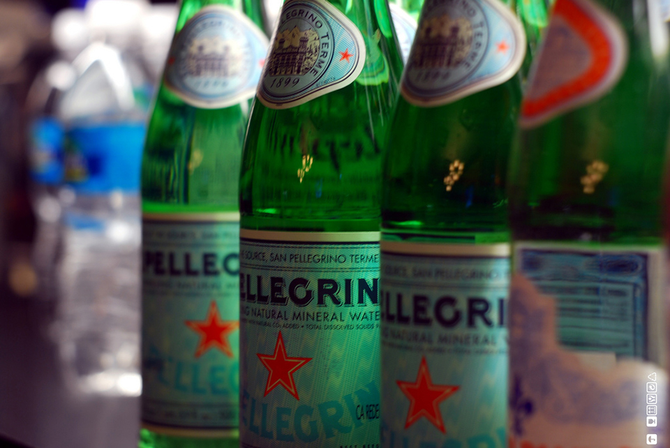 Bottles of San Pellegrino