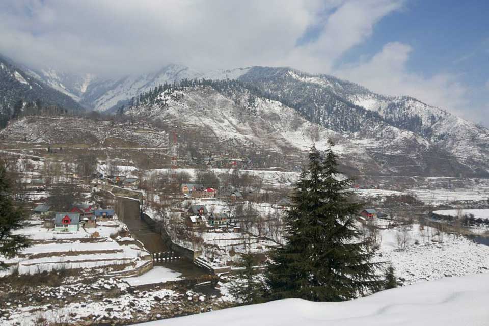 A Kashmiri village, swaddled in snow and ice