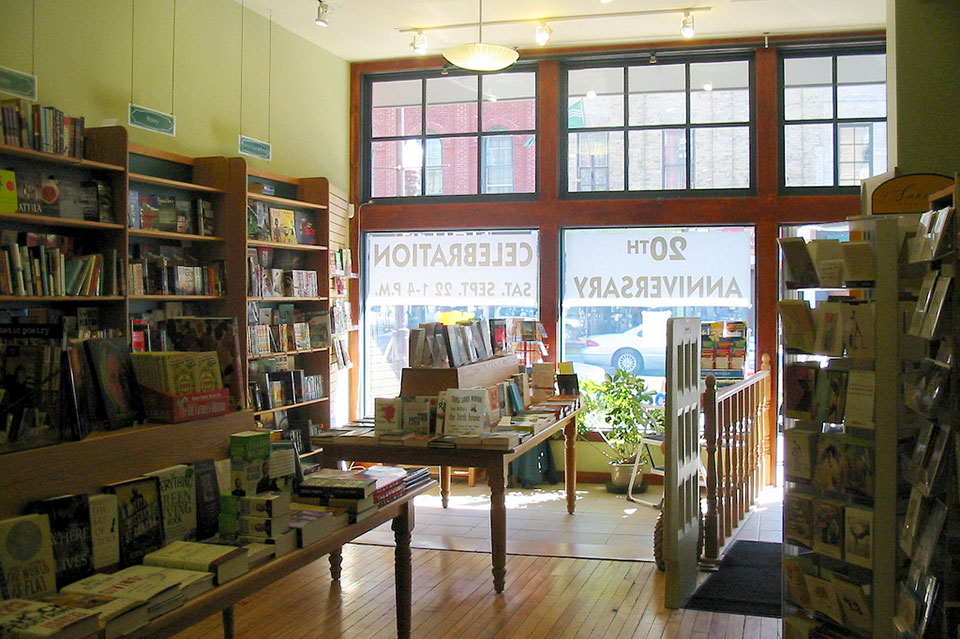 Inside a bookstore