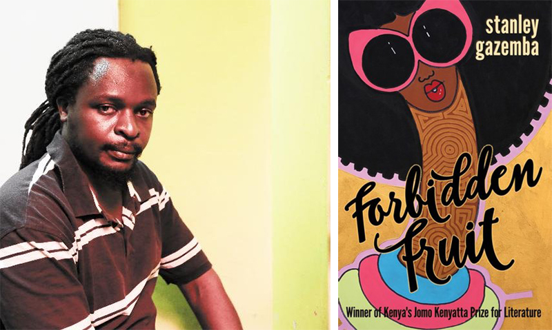 Left: Stanley Gazemba. Right: Book cover for Forbidden Fruit