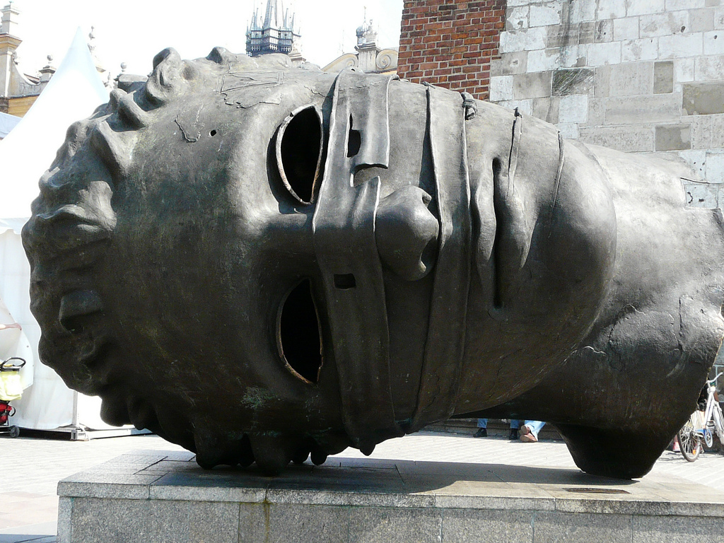 Eros Bendato (Eros bound), bronze, 1999, by Igor Mitoraj, Kraków, Poland / Photo by Val Kerry