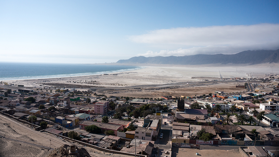 Chañaral is a small coastal city in the Atacama region of Chile. Devastating flash floods in 2015 caused an estimated .5 billion in damage to the region. Photo by jipe7.