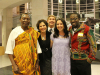 Prize winner Meshack Asare, Kathy Neustadt, Josh Hankin, Tess Hankin, and Nii Ayikwei Parkes.  