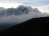 A cloud-capped mountain