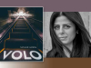 A photograph of Nathalie Handal juxtaposed with the cover to her book Volo