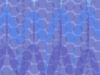 An abstract image composed of blue dots and violet curves on a purple background