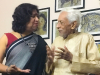 Dipika Mukherjee with her father, Kalidas Mukherjee