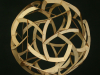 George Hart, Orb, 24x24x24 inches, laser-cut wood, 2014. 