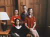 A photo of The Student Advisory Board officers for 2018–2019 (clockwise from top): Reid Bartholomew, James Farner, Kayla Ciardi, and Abi Clarke