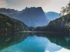 A panoramic shot of Piburger Lake in Austria