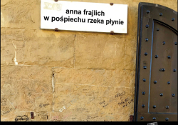 The cover to W pośpiechu rzeka płynie (Like a rushing river) by Anna Frajlich