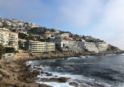 A photograph of Cape Town facing the sea