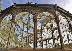 The Palacio Cristal in Madrid, a building made almost entirely of windows